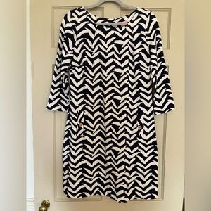 Lilly Pulitzer NWT Charlene Dress in Bright Navy I Got Lucky Size Large